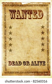 Wanted Dead Or Alive Vintage Poster