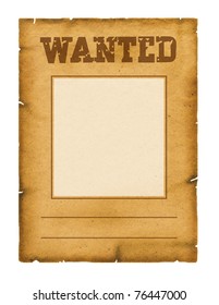 Wanted Reward Poster 3d Illustration Isolated Stock Illustration ...