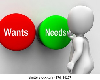 Wants Needs Buttons