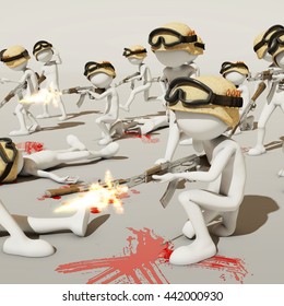 war, 3d rendering