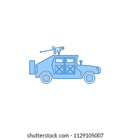 War Humvee Military Filled Outline Icon. Element Of Transport Icon For Mobile Concept And Web Apps. Thin Line War Humvee Military Filled Outline Icon Can Be Used For Web And Mobile On White Background