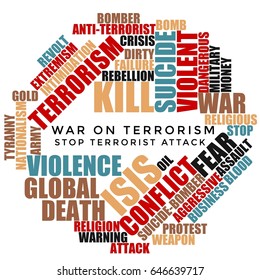 War on Terrorism word cloud concept