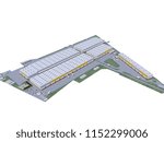 Warehouse complex. 3d rendering