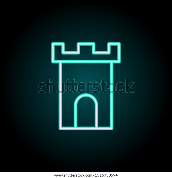 warehouse icon. Elements of Bulding Landmarks in\
neon style icons. Simple icon for websites, web design, mobile app,\
info graphics
