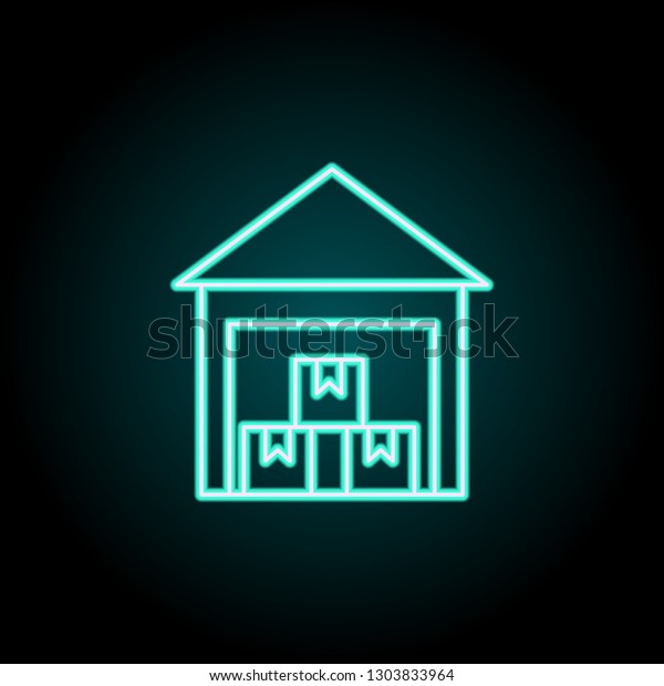 Warehouse
icon. Elements of Logistics in neon style icons. Simple icon for
websites, web design, mobile app, info
graphics