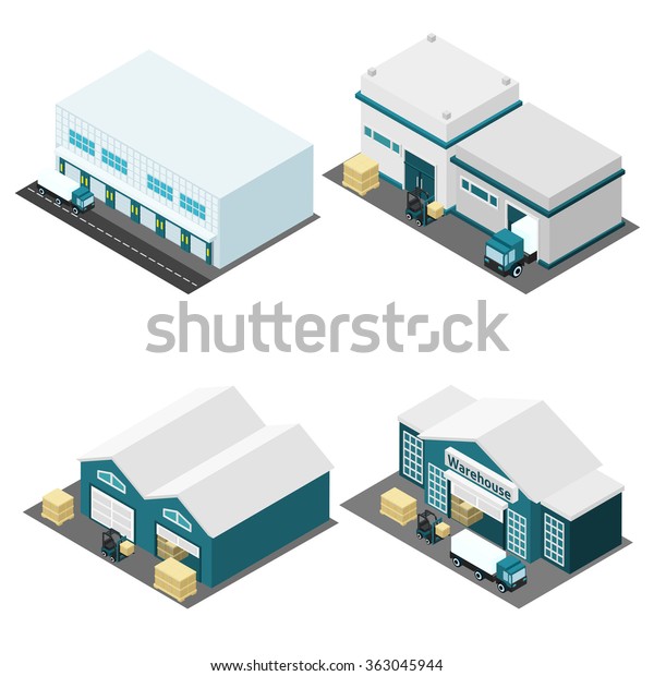 Warehouse Isometric Icons\
Set 