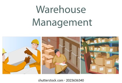 Warehouse Management Illustration E Learning Stock Illustration ...