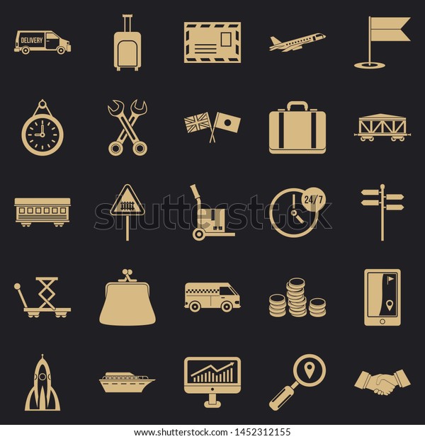 Warehouse worker icons set. Simple set of\
25 warehouse worker icons for web for any\
design