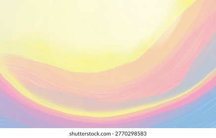 Warm gradient background featuring soft rainbow transitions with dominant yellow and peach tones. This vibrant yet smooth composition brings energy and warmth, making it perfect for creative branding, digital media, advertising visuals, and modern design applications.