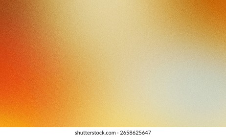 Warm Gradient Texture: Abstract Orange, Yellow, and Beige Background with Subtle Grain.