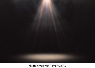 Warm Spotlight Background With Smoke