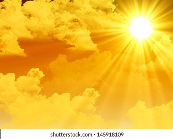 Warm sun rays