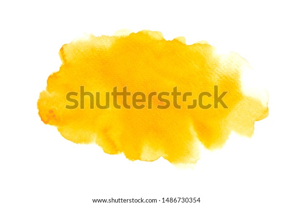 Warm Tone Color Yellow Watercolor Painting Stock