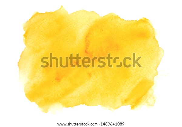 Warm Tone Color Yellow Watercolor Painting Stock