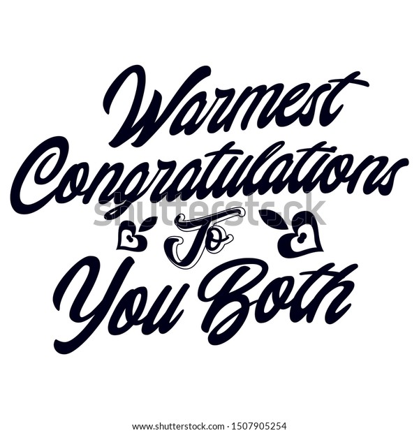 Warmest Congratulation You Both Stock Illustration 1507905254