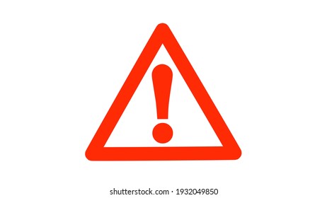 Warning Or Alert Symbol Icon Illustration On White Background