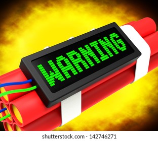Warning Dynamite Sign Meaning Caution Or Danger