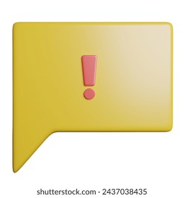 Warning Error Danger 3D Rendering Illustration