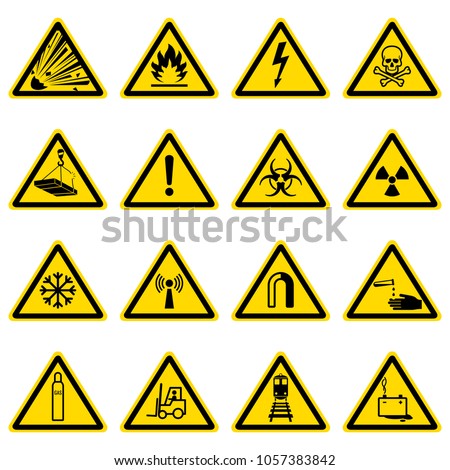 Similar – Image, Stock Photo Pictogram on a danger area