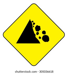 Warning Rock Fall Symbol Stock Illustration 305036618 | Shutterstock