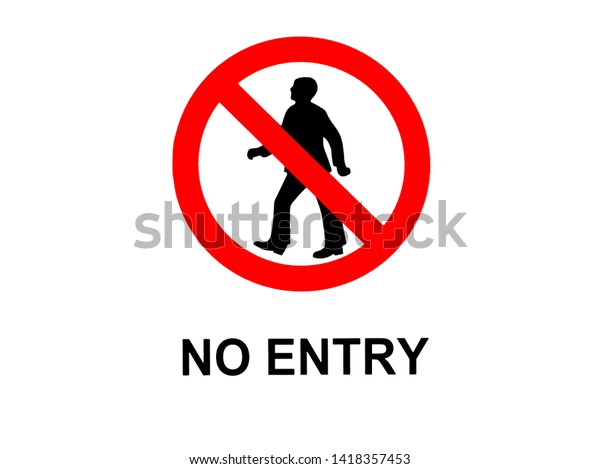 Warning Sign Dangerno Entrydo Not Pass Stock Illustration 1418357453 ...