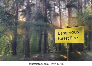 Warning Sign Fire Danger Forest Danger Stock Illustration 692442736 ...