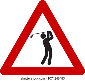 Warning Sign Golfers Symbol Stock Illustration 1074248483 Shutterstock Warning Sign Golfers Symbol Stock Illustration 1074248483 Shutterstock