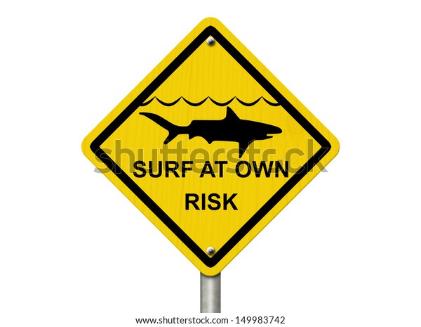 Warning Sign Isolated On White Shark Stock Illustration 149983742