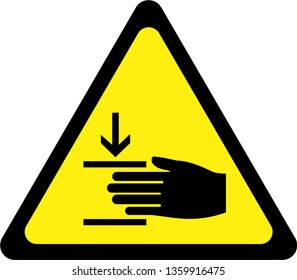 Warning Sign Press Machine Symbol Stock Illustration 1359916475