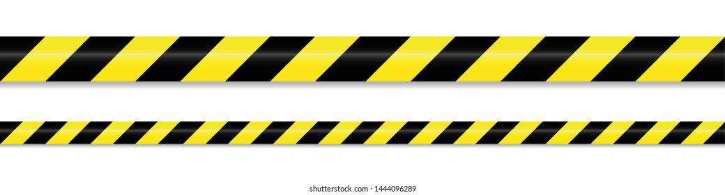 warning tape yellow black on white background illustration
