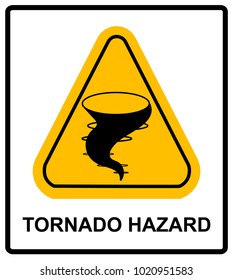 Warning Tornado Sign Stock Illustration 1020951583 