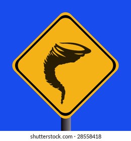 Warning Tornado Sign Halftone Effect Illustration Stock Illustration ...