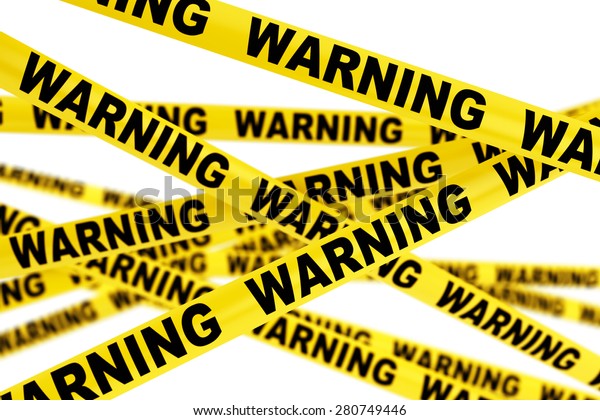 Warning Yellow\
Tape Strips on a white\
background