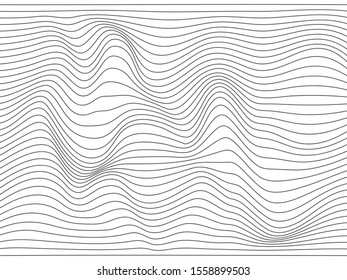 Warped Gray Linesgray Distorted Linesmotion Lines Stock Illustration ...