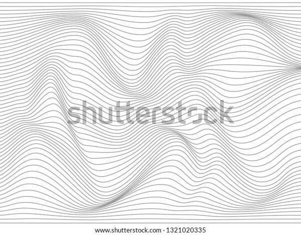 Warped Lineswavy Stripesoverlay Lineswarped Gray Lines Stock ...