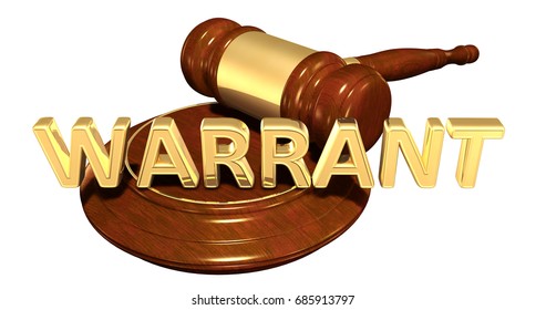 Warrant Law Concept 3D Illustration