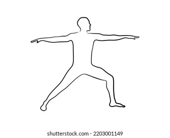 Warrior Ii Yoga Pose Position Personal Stock Illustration 2203001149 ...