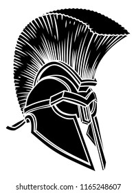 Ancient Helmet Greek Helmet Spartan Helmet Stock Illustration 330328004