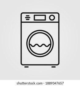 Washing Machine Icon. Laundry Sign. Web Site Page And Mobile App Design Element.