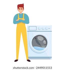 Washing machine repair man icon. Cartoon of Washing machine repair man icon for web design isolated on white background - Powered by Shutterstock