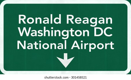 Washington DC Ronald Reagan USA Airport Highway Road Sign 2D Illustration
Texture, Background, Element