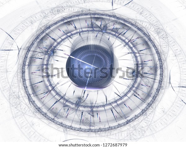 Watch 3d Digital Fractal Design Vintage Stock Illustration