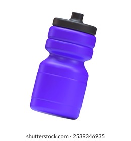 Water bottle, 3D icon, hydration, fitness, health, wellness, exercise, minimalist design, matte texture, digital resource, sport illustration, healthy lifestyle, gym - Powered by Shutterstock