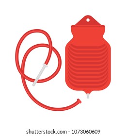 Water Bottle Enema Bag Icon. 