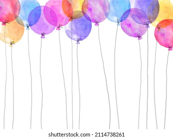 Water color air balloons background