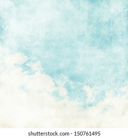Water Color Like Cloud On Old Paper Texture Background