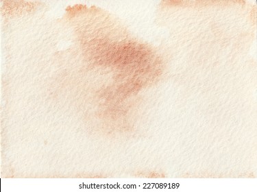 Water Color On Watercolor Paper In Brown Tones Which Make Antique Style Water Color Art Background