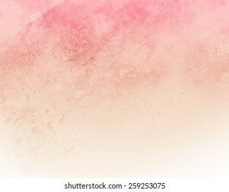 water color painting background. Pink, peach grunge illustration. 