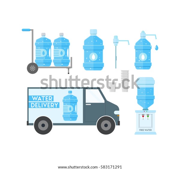 Water Delivery Service Logistic Business
Industry Flat Design Style.
illustration