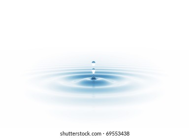 Water Drop Isolated On White